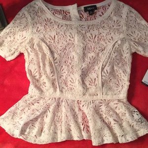 Lace top NWT cream color